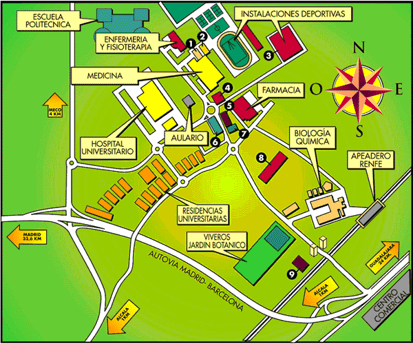 mapa del Campus Universitario